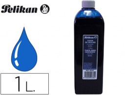 Botella tinta tampón Pelikan azul 1 litro
